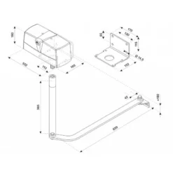 KPR 230 V KIT DE MOTORISATION À BRAS ARTICULE BENINCA -Nice Equipment Boutique schema pr45 800x800