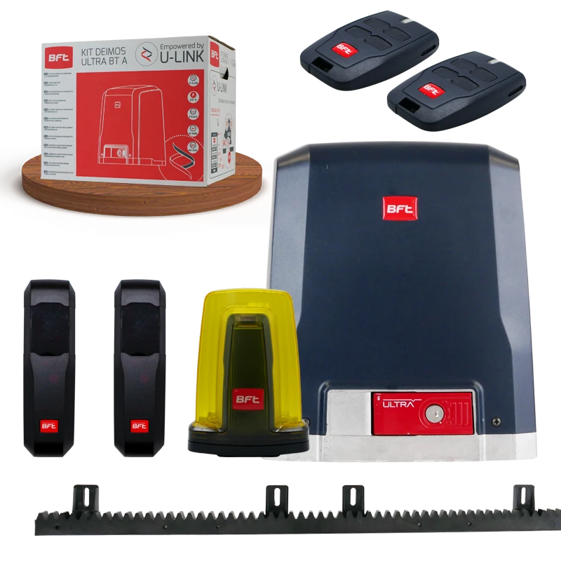 Kit DEIMOS BT ULTRA A400 Motorisation Coulissant BFT + Crémaillère 1 Kit DEIMOS BT ULTRA A400 Motorisation Coulissant BFT + Crémaillère