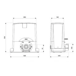 KBULL624 Kit De Motorisation 24V Pour Portail Coulissant BENINCA -Nice Equipment Boutique schema bull 624 800x800